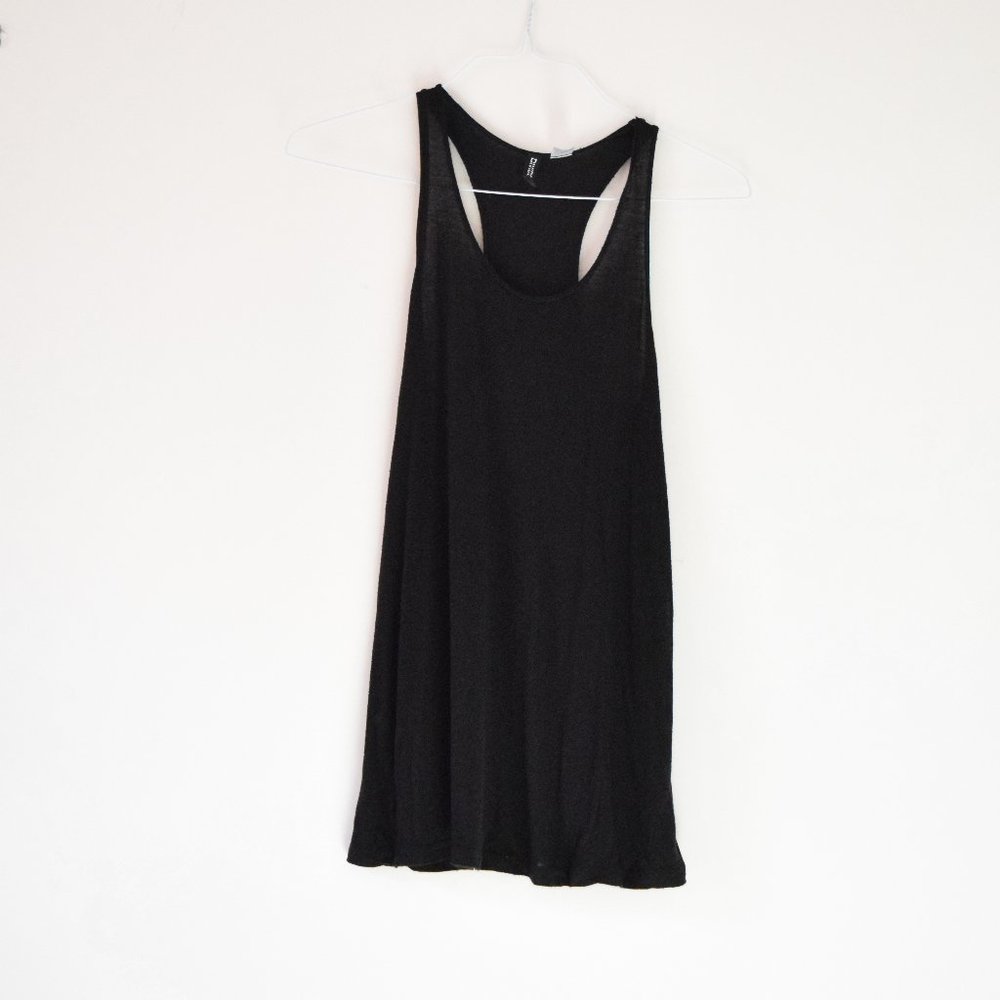 DIVIDED Black Racerback Longline Tank Tunic Top | Size XS